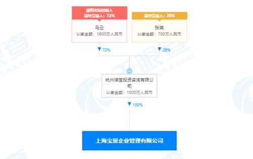 馬云關(guān)聯(lián)公司入股寶恩企業(yè)管理公司,持股比例100